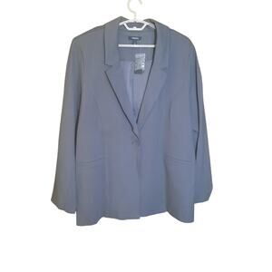 Torrid Womens Dark Gray Tailored Ponte Single Button Closure Blazer Size 5 NWT